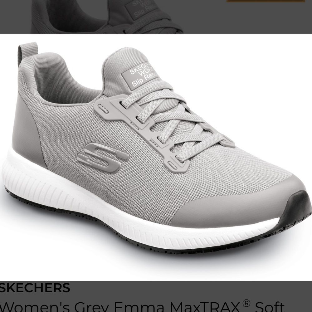SKECHERS - Grey Emma MaxTRAX® Soft Toe Slip-On Athletic